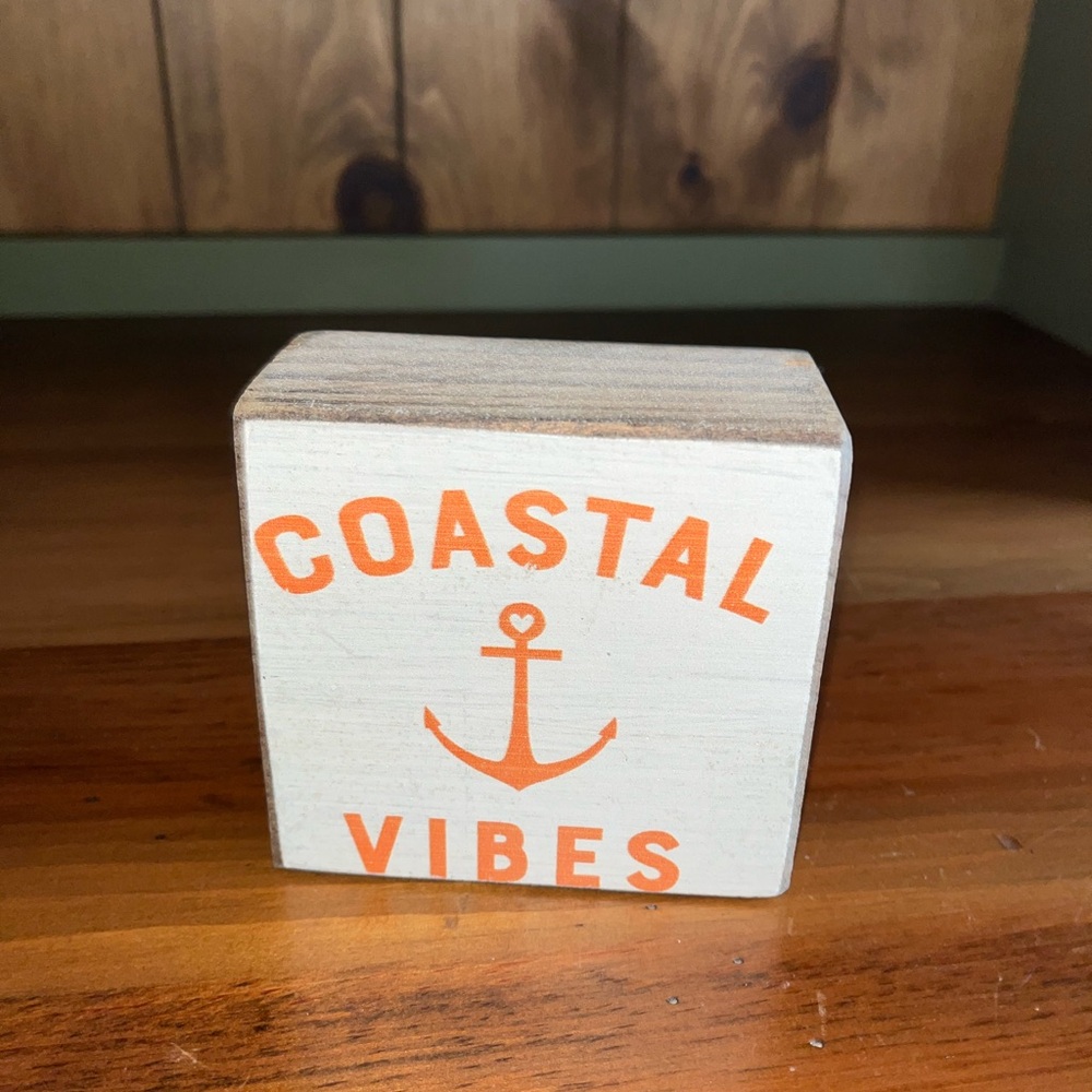 New! Rustic Marlin Wood Block Art ‘Costal Vibes’